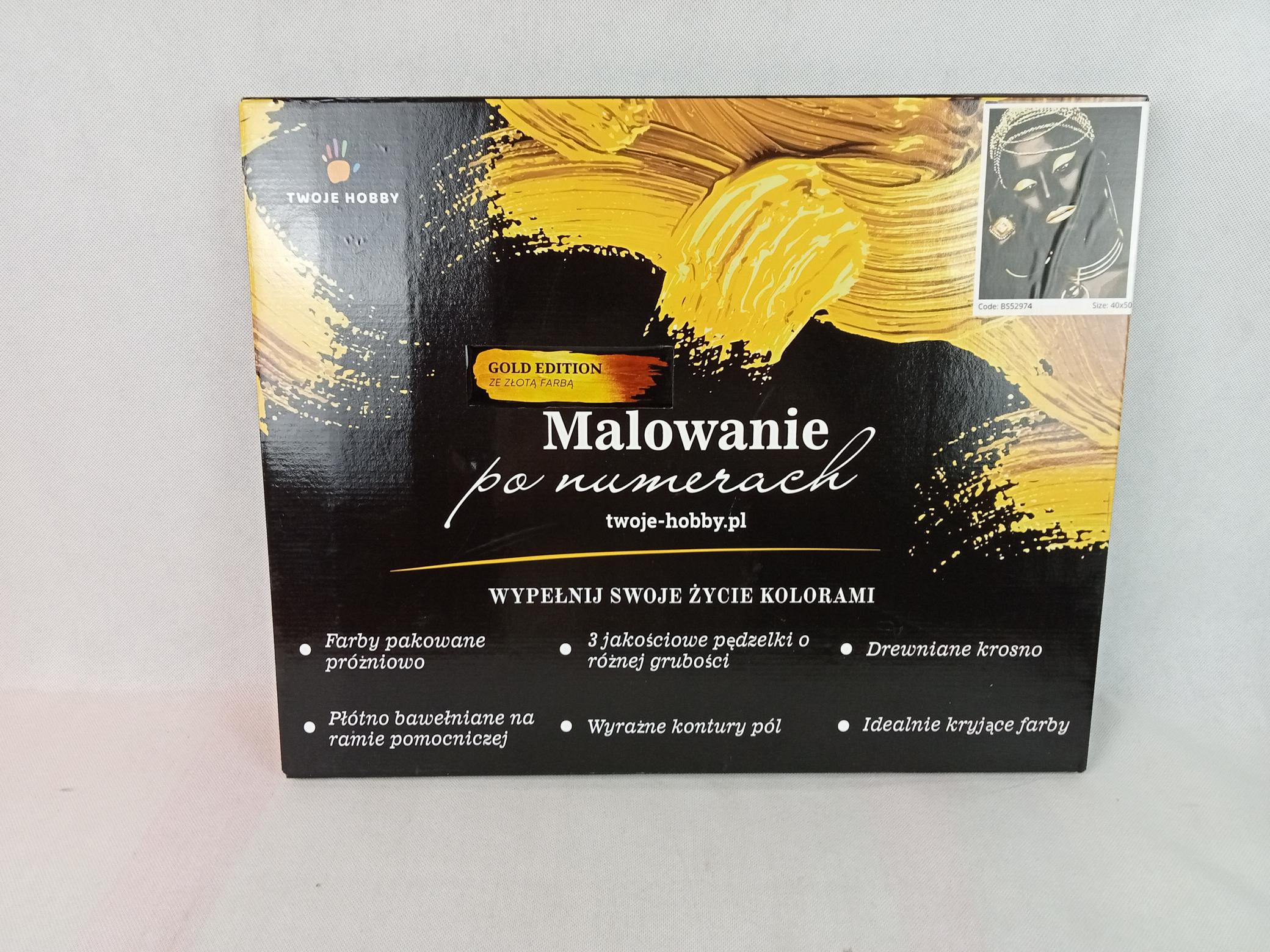 Malowanie po numerach, Smutek ze złotą farbą